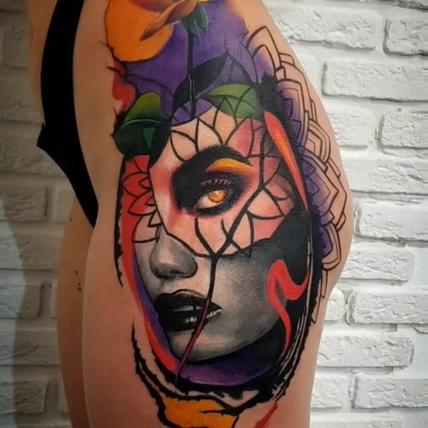 avant-garde tattoo by Анастасия Агапова in Екатеринбург