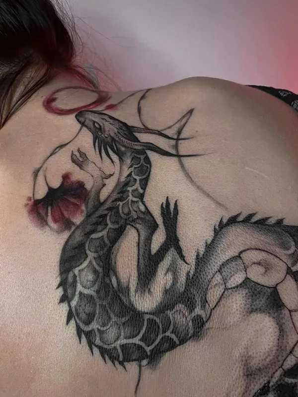 female color japanese татуировка на shoulder blade #48488 | Тату мастер Татьяна Icytattoo