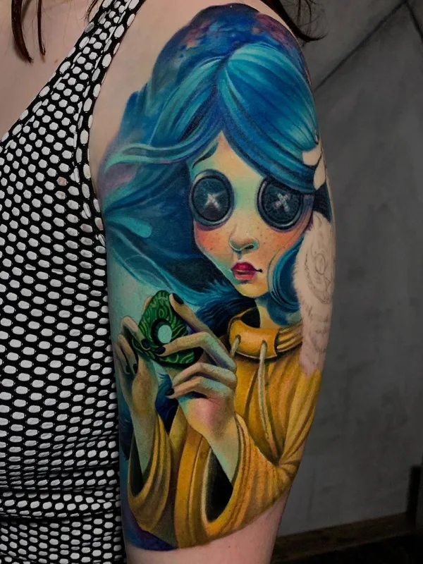 female color illustrative Tatuagem em upper arm #48523 | Tatuador Анатолий Толстоухов