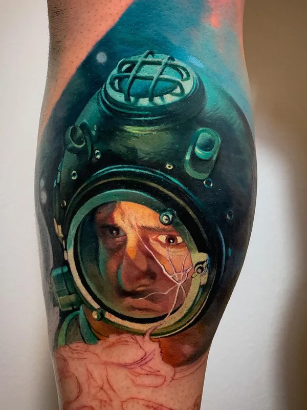 color realism Tatuagem em calf #48522 | Tatuador Анатолий Толстоухов