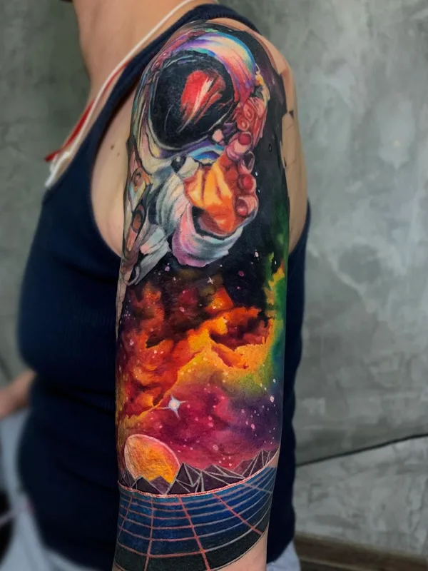 color realism Tatuagem em full sleeve #48521 | Tatuador Анатолий Толстоухов
