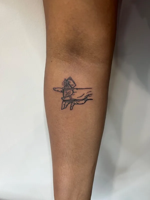 black linework татуировка на forearm #63021 | Тату мастер Adam Kalelioglu