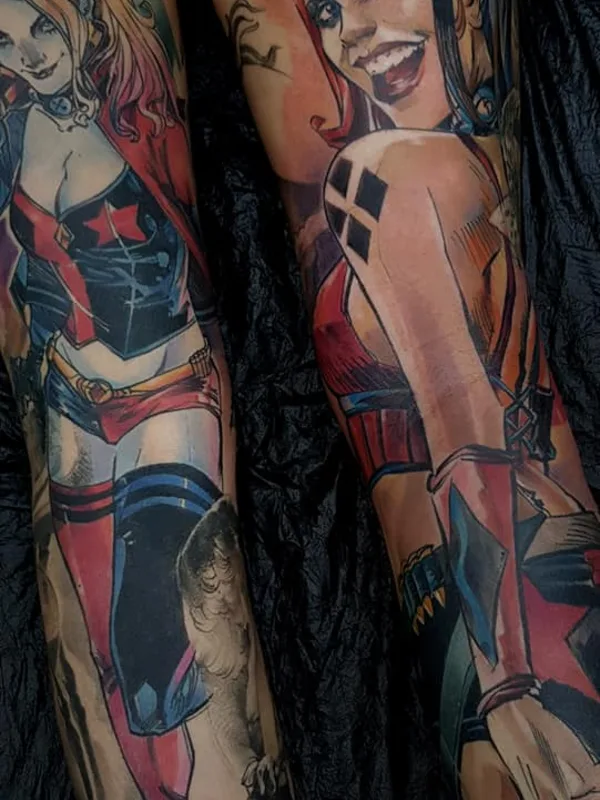 color illustrative tattoo auf full sleeve #35231 | Tätowierer Skinlab tattoo Praha - Mirek