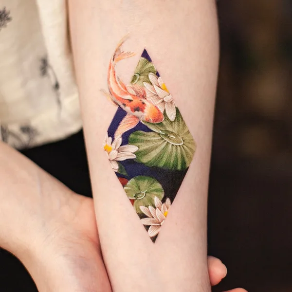Watercolor tattoo by Franky Yang in Beijing