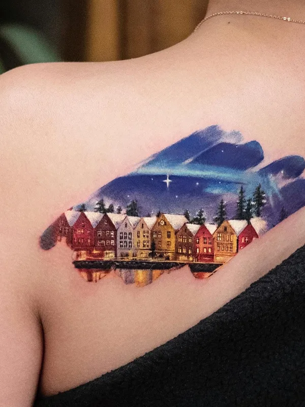 female color oriental, miniature tatouage sur back #51950 | Artiste tatoueur Franky Yang