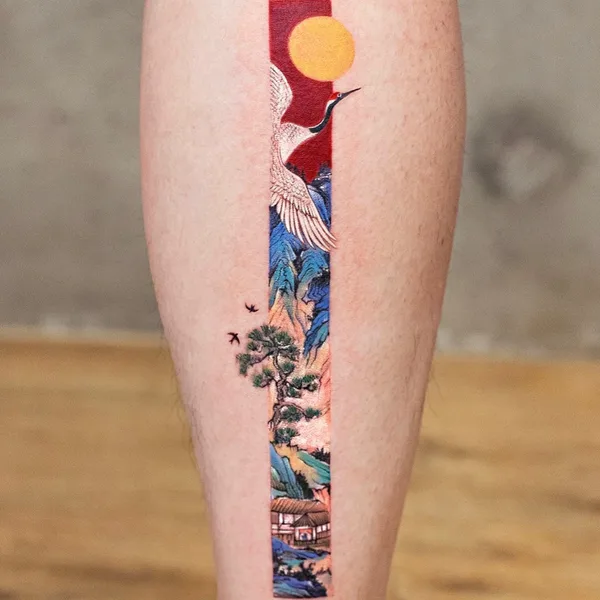 Watercolor tattoo by Franky Yang in Beijing