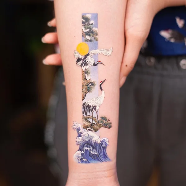 Watercolor tattoo by Franky Yang in Beijing