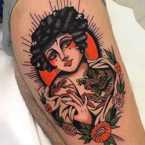 Традиционная tattoo by Pablo Lillo in Barcelona