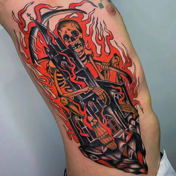 Традиционная tattoo by Pablo Lillo in Barcelona