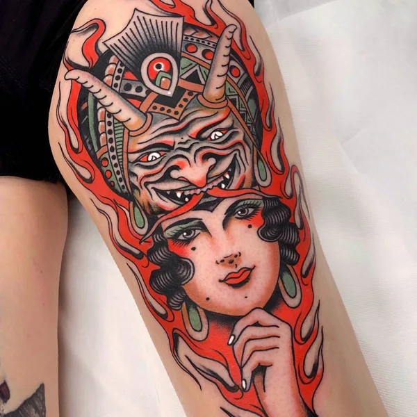 Традиционная tattoo by Pablo Lillo in Barcelona