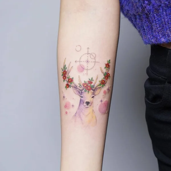 Feminine tattoo by Silo in Seoul
