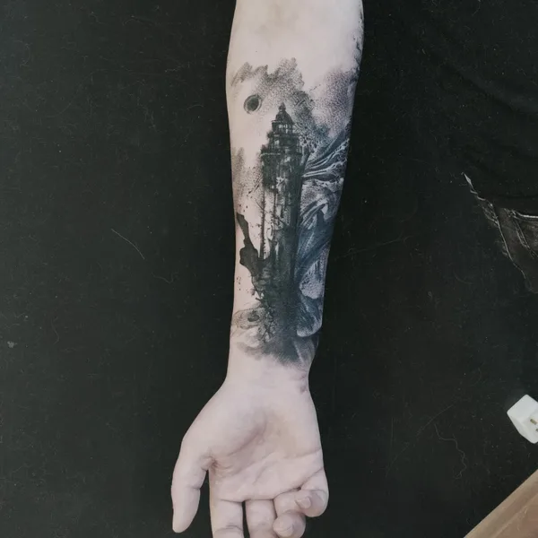 Abstract tattoo by Anastasia Salem in Екатеринбург