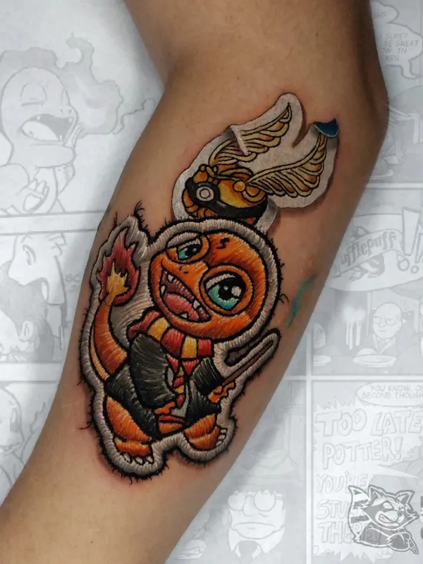 color cartoon tattoo auf forearm #68398 | Tätowierer facchtattoogeek