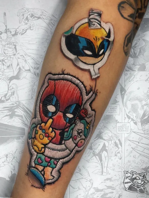 color cartoon tattoo auf forearm #68400 | Tätowierer facchtattoogeek