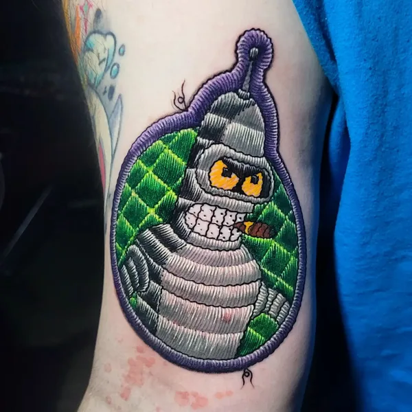 patch tattoo by Justin Stiles in Hamilton