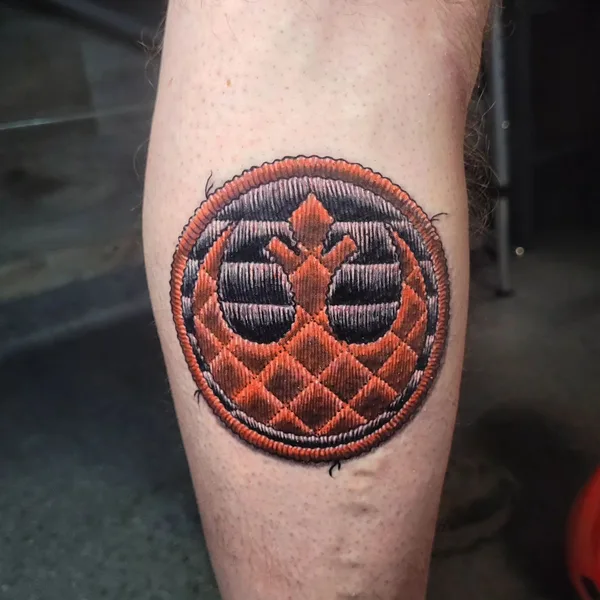 patch tattoo by Justin Stiles in Hamilton