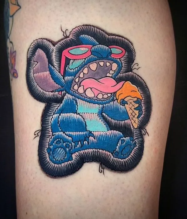 color cartoon Tatuagem em thigh #68479 | Tatuador Justin Stiles