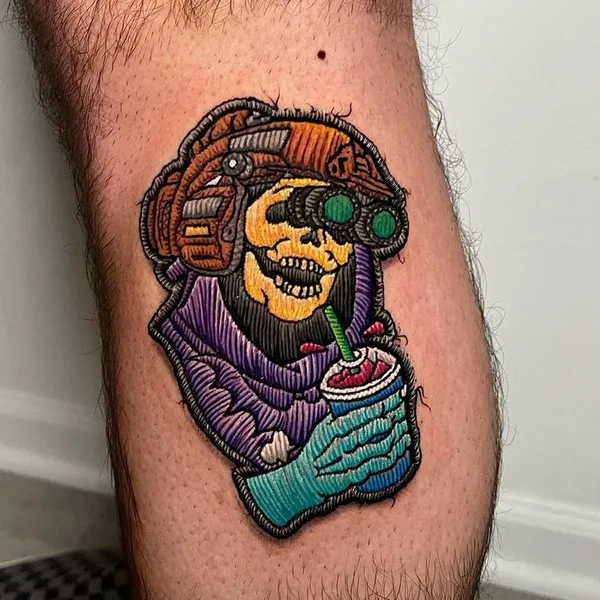 patch tattoo by cheyenne.tattoos in Chicago