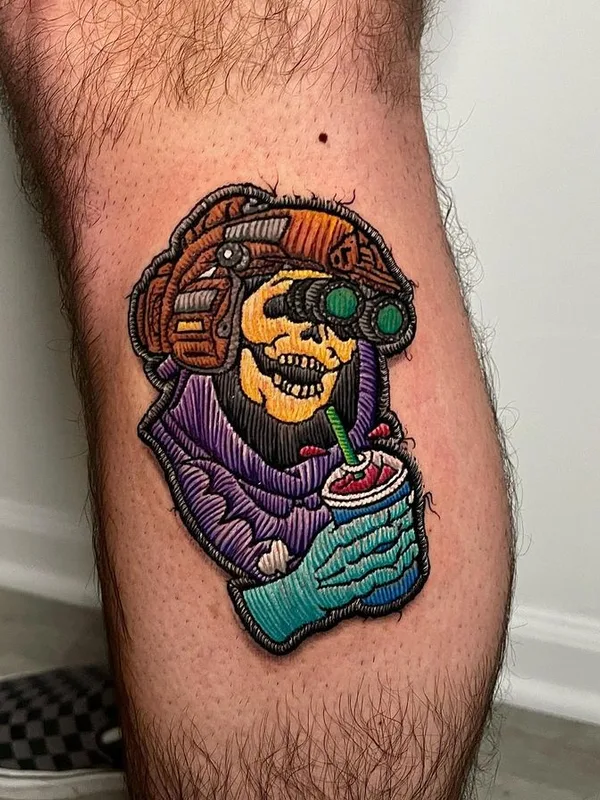 color illustrative татуировка на calf #68538 | Тату мастер cheyenne.tattoos