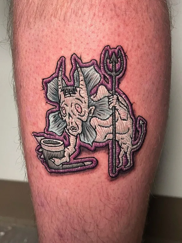 color illustrative татуировка на calf #68540 | Тату мастер cheyenne.tattoos