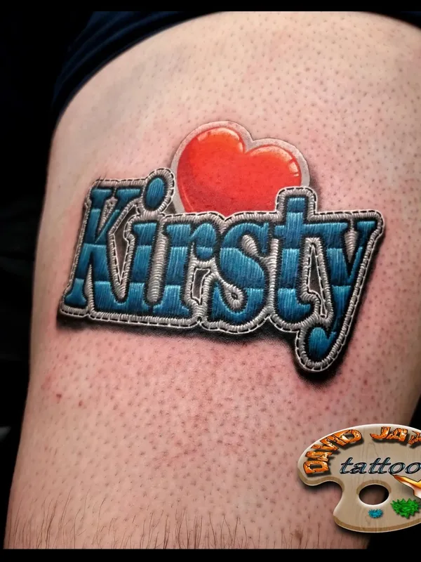 color illustrative tattoo auf thigh #68561 | Tätowierer David Jay Kai