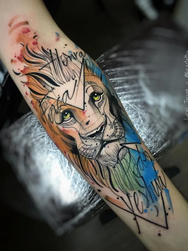 color watercolor tatouage sur forearm #68587 | Artiste tatoueur Lucas Tossan