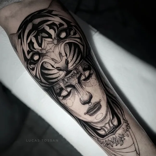 patch tattoo by Lucas Tossan in São Paulo