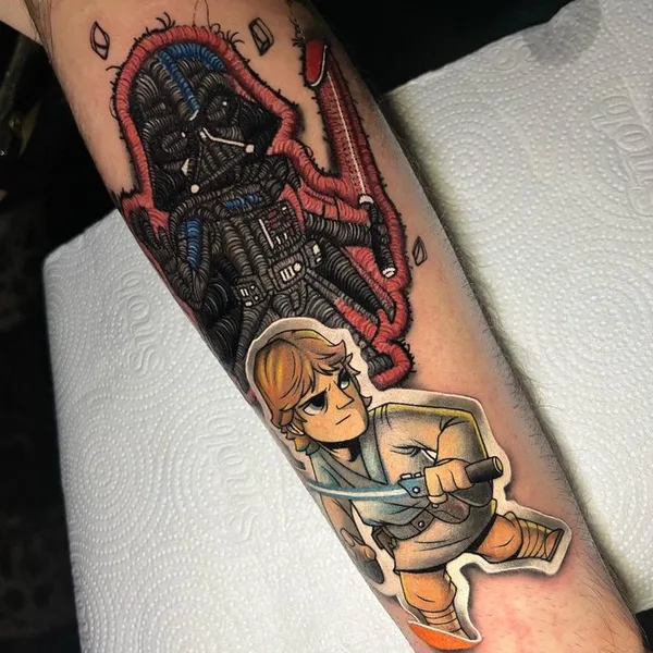 patch tattoo by Lucas Tossan in São Paulo