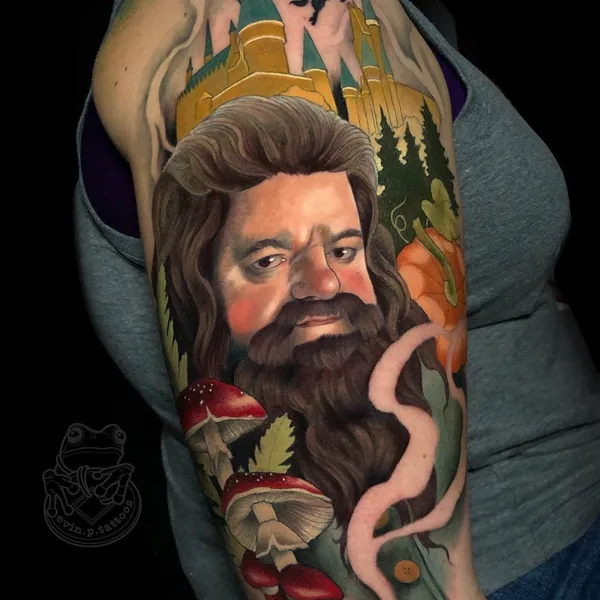 Neo Traditional tattoo by Evin Pfaff in Bedford