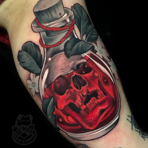 Neo Traditional tattoo by Evin Pfaff in Bedford