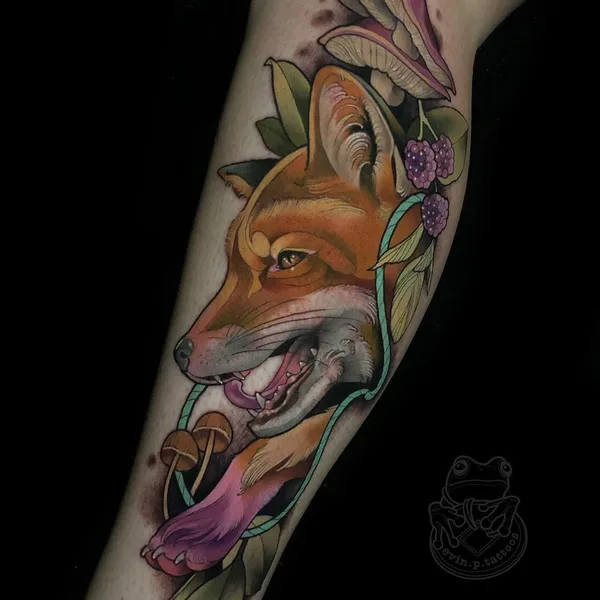 Neo Traditional tattoo by Evin Pfaff in Bedford