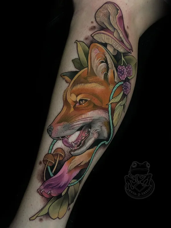 color illustrative tatuaje en forearm #40299 | Tatuador Evin Pfaff