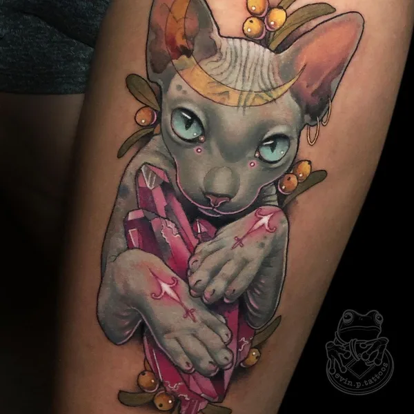 Neo Traditional tattoo by Evin Pfaff in Bedford