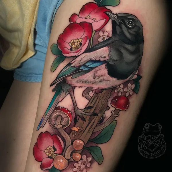 Neo Traditional tattoo by Evin Pfaff in Bedford