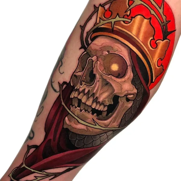Neo Traditional tattoo by Levi Murphy in Bedford