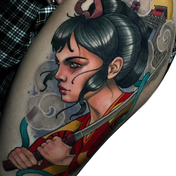 Neo Traditional tattoo by Levi Murphy in Bedford