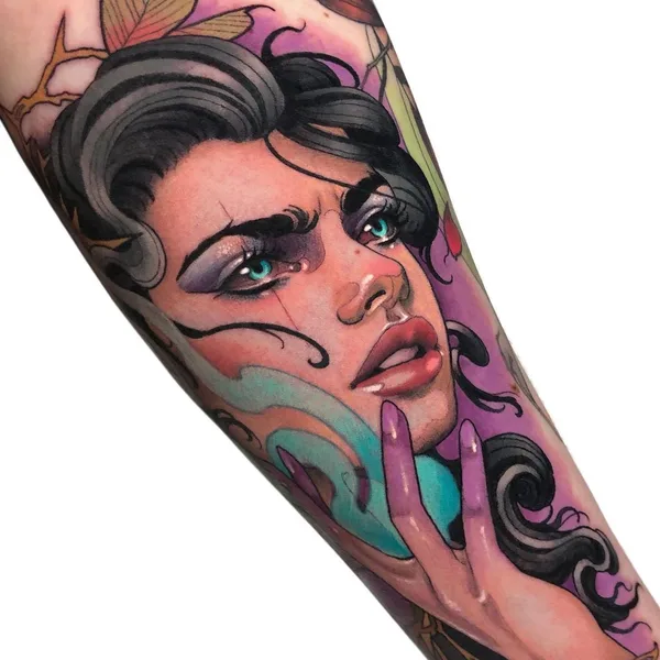 Neo Traditional tattoo by Levi Murphy in Bedford