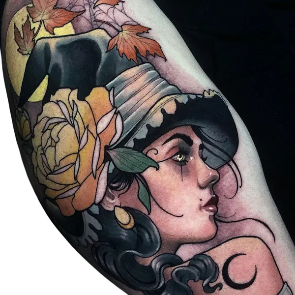 Neo Traditional tattoo by Levi Murphy in Bedford