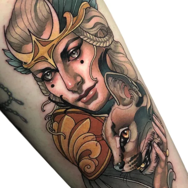 Neo Traditional tattoo by Levi Murphy in Bedford