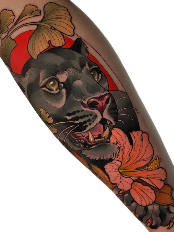 color neo traditional tatuaje en forearm #40316 | Tatuador Levi Murphy