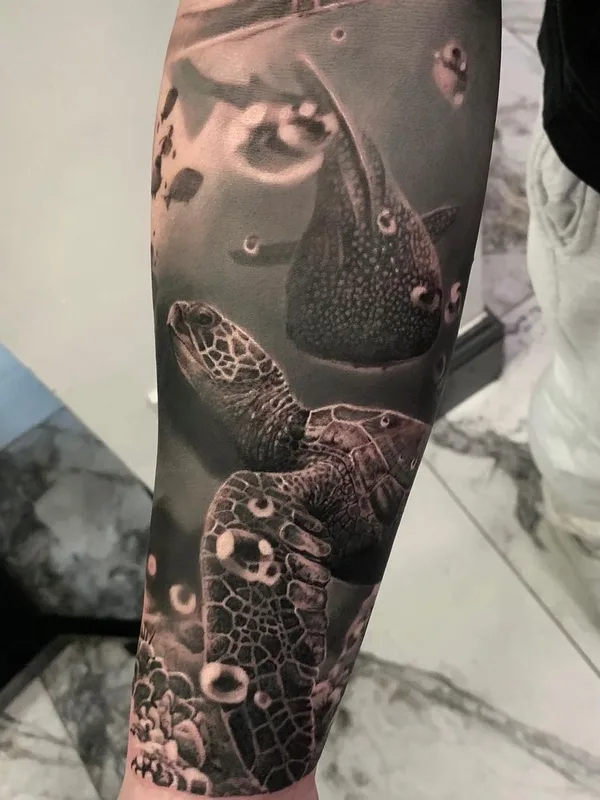 Portrait tattoo by Chris Hirakawa in London