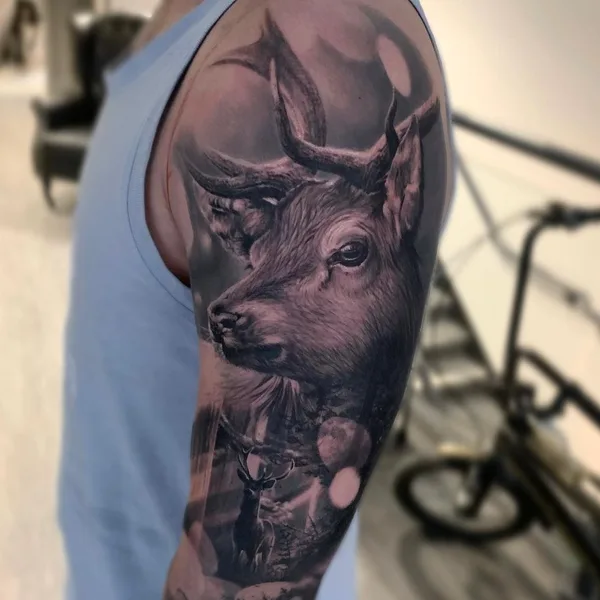 Portrait tattoo by Chris Hirakawa in London