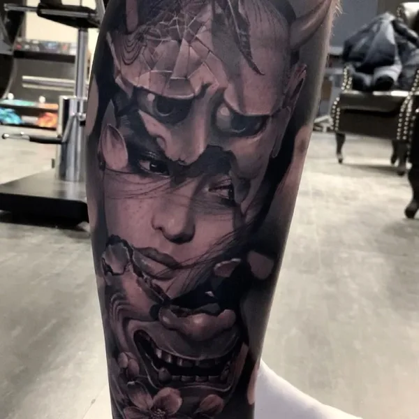Portrait tattoo by Chris Hirakawa in London