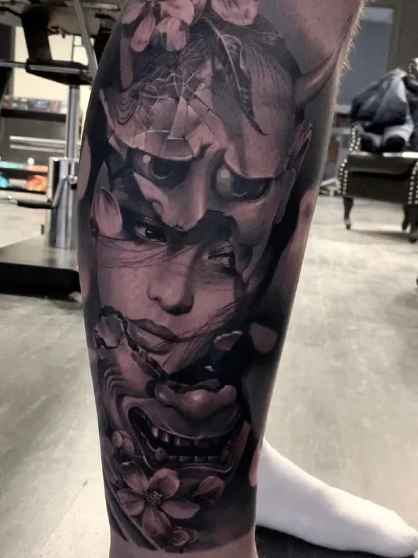 Portrait tattoo by Chris Hirakawa in London