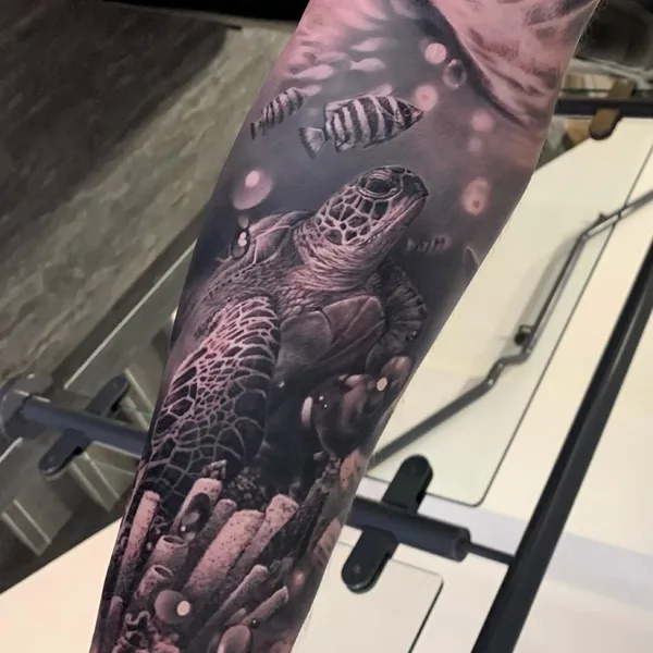 Portrait tattoo by Chris Hirakawa in London