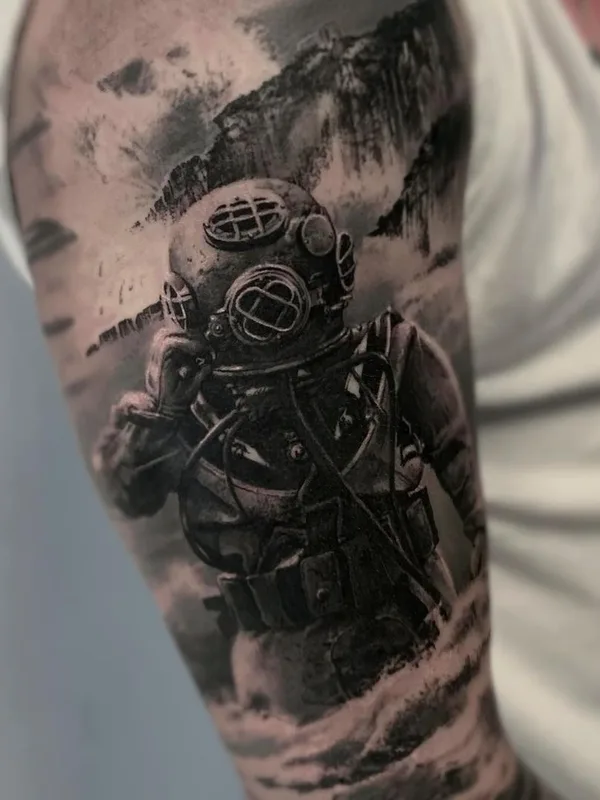 Portrait tattoo by Chris Hirakawa in London