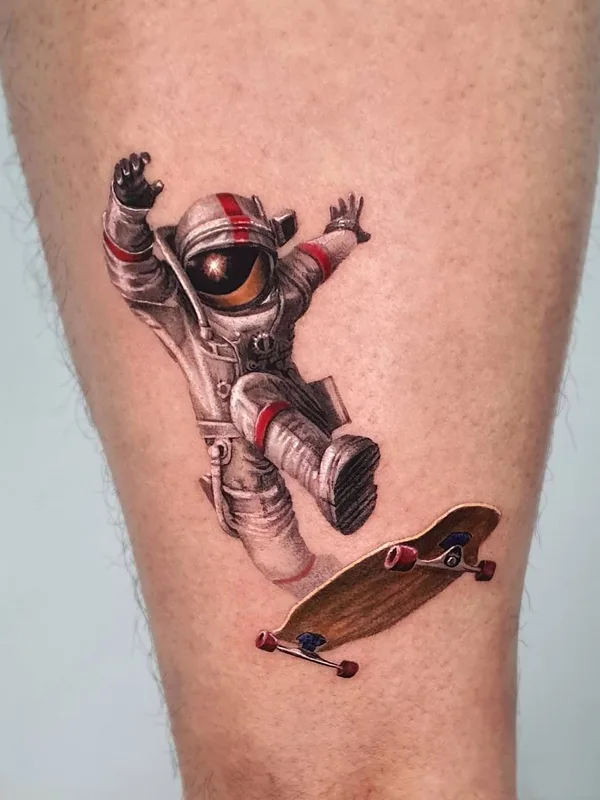 color realism tatuaje en calf #40357 | Tatuador Jiro