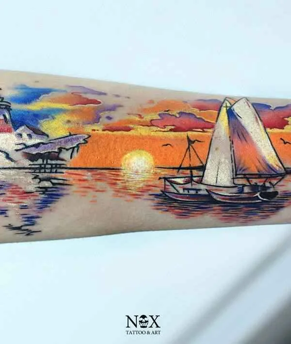 color watercolor татуировка на forearm #11583 | Тату мастер Matty Nox