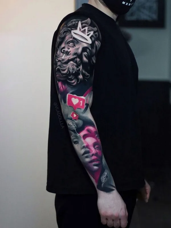color realism татуировка на full sleeve #40685 | Тату мастер Владислав Шувалов