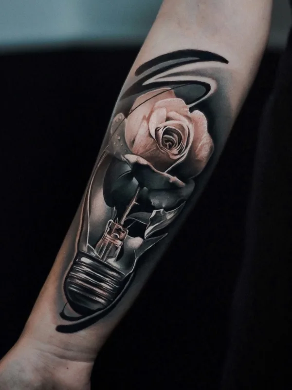 black and grey realism татуировка на forearm #40693 | Тату мастер Владислав Шувалов